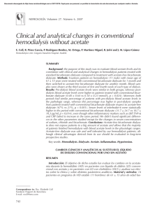 Clinical and analytical changes in conventional