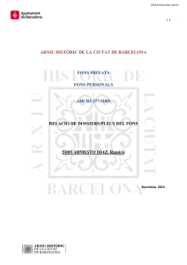 arxiu històric de la ciutat de barcelona fons privats fons personals