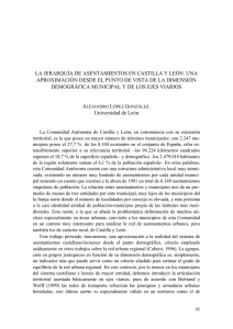 La jerarquía de asentamientos en Castilla y León. Una