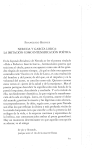 neruda y garcía lorca: la imitación como