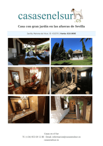 Casa con gran jardín en las afueras de Sevilla