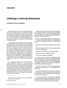 Liderazgo y toma de decisiones