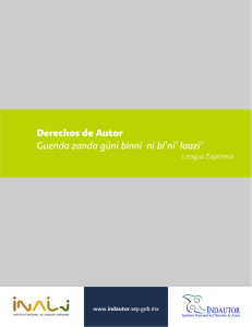 folleto ZAPOTECO lectura web - Instituto Nacional del Derecho de