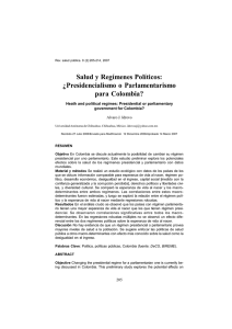 Salud y Regímenes Políticos: ¿Presidencialismo o Parlamentarismo
