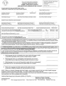 Page 1 SCHOOL OFFICE USE ONLY Initial if registration is Fremont