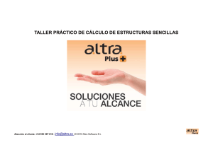 TALLER PRÁCTICO DE CÁLCULO DE - ALTRA