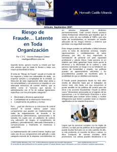 Riesgo de Fraude… Latente en Toda Organización
