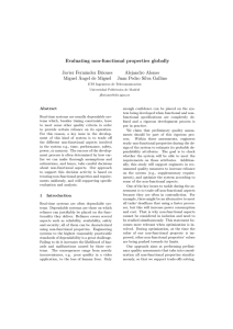 Evaluating non-functional properties globally Javier