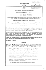 decreto 1167 del 19 de julio de 2016