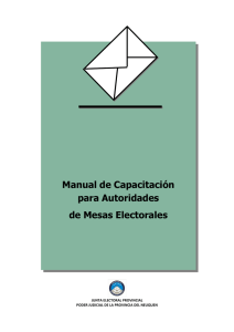 Manual de Capacitación para Autoridades de Mesas Electorales