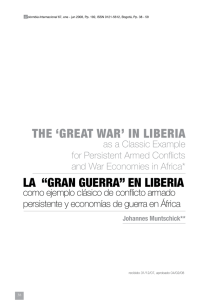 la “gran guErra” En libEria thE `grEat War` in libEria