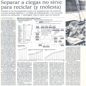 Separar a ciegas no sirve