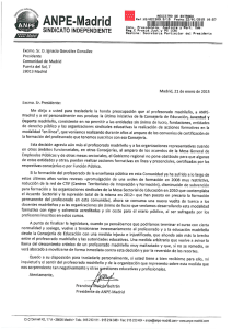 Carta del presidente de ANPE-Madrid al presidente regional