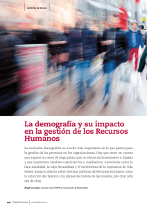 La demografía y su impacto en la gestión de los Recursos Humanos