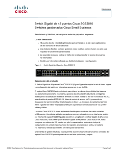 Cisco SGE2010 48-Port Gigabit Switch (Spanish)
