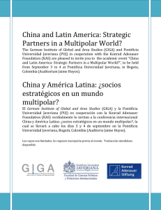 China and Latin America: Strategic Partners in a Multipolar World?