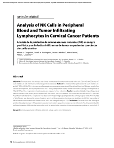 Analysis of NK Cells in Peripheral Blood and Tumor
