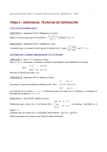 tema 9 – derivadas. técnicas de derivación