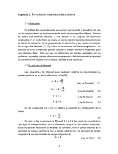 Capítulo 2: Formulación matemática del problema
