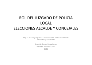 rol del juzgado de policia local elecciones alcalde y concejales