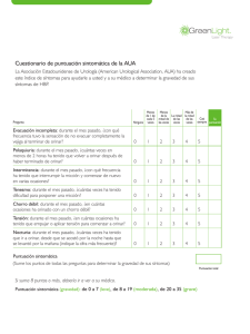 AUA Symptom Score Questionnaire – Spanish
