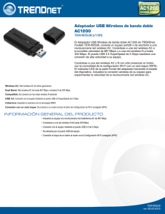 Adaptador USB Wireless de banda doble AC1200
