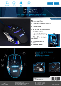 Metallic Gaming Mouse Up to 2500 dpi, 6 buttons Have