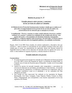 Boletín de prensa-PRECIOS CONTRATOS DE SALUD