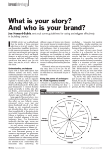 Brand Archetyping (Admap article 2)