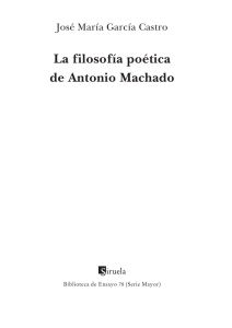 La filosofía poética de Antonio Machado