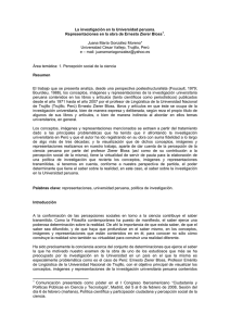 La investigación en la Universidad peruana. Representaciones en