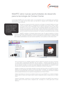 WebRTC abre nuevas oportunidades de desarrollo para la