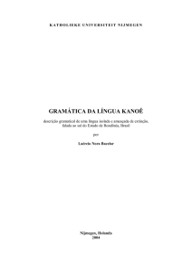 gramática da língua kanoê