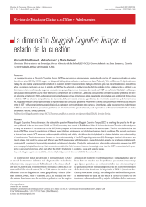 La dimensión Sluggish Cognitive Tempo: el estado de la cuestión