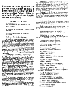 Personas naturales y jurídicas que posean armas, quedan