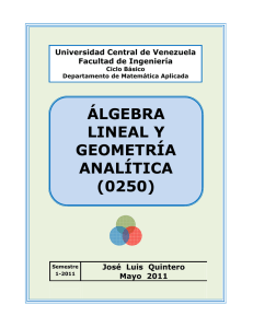 álgebra lineal y geometría analítica (0250)