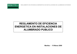 reglamento de eficiencia energetica en instalaciones de alumbrado