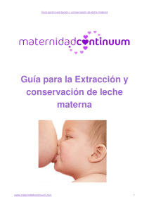 Guía para la Extracción y conservación de leche materna