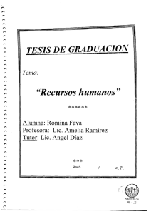 TESISDE GRAD U “Recursos humanos”