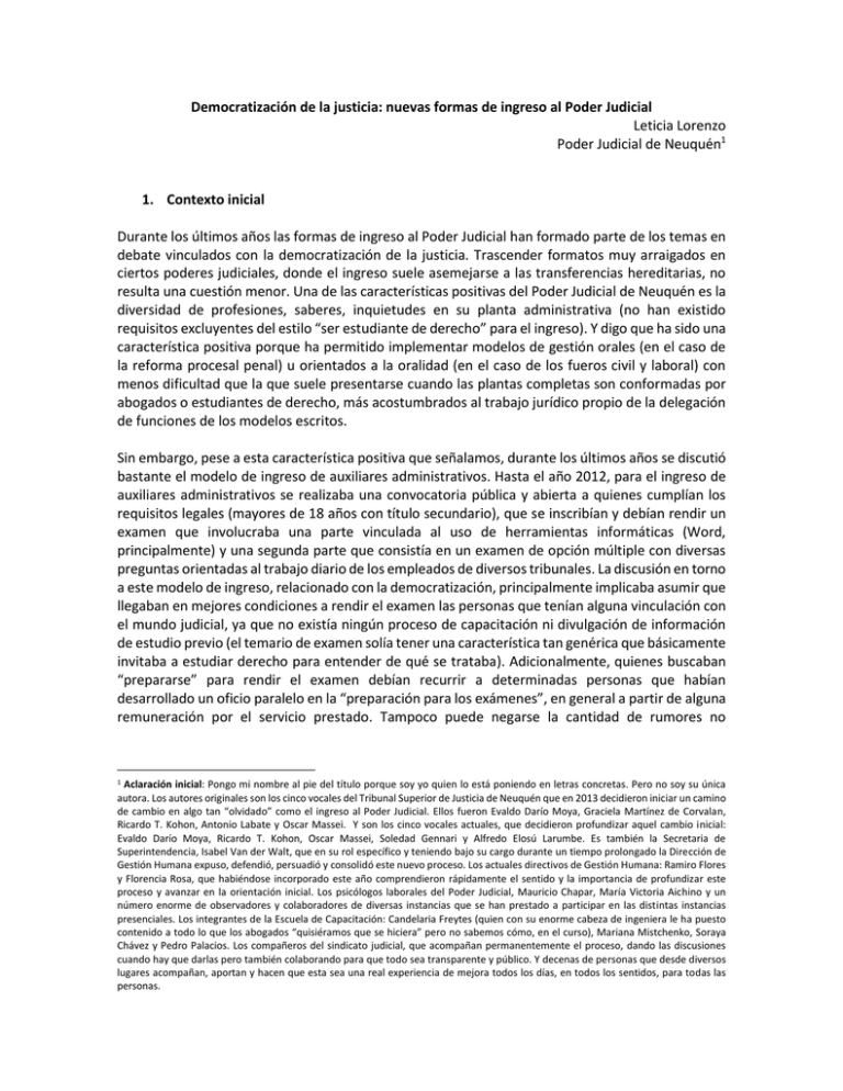 Democratizaci n De La Justicia Nuevas Formas De Ingreso Al Poder