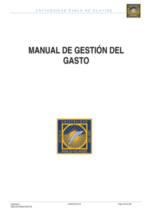 manual de gestión del gasto - Universidad Pablo de Olavide, de