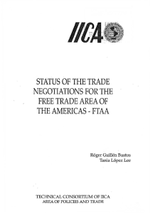 status of the trade negotiations for the free trade area of the americas