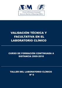 validación técnica y facultativa en el laboratorio clínico