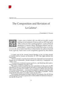 The Composition and Revision of La Galatea