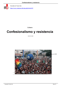 Confesionalismo y resistencia