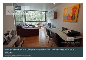 Piso en alquiler en Vila Olimpica – Poble Nou de 3 habitaciones