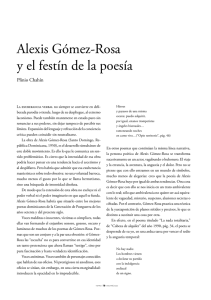 Alexis Gómez-Rosa y el festín de la poesía