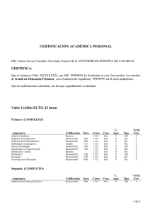 certificación académica personal - Universidad Europea de Canarias