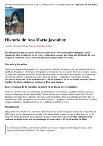 Historia de Ana María Javouhey - Soeurs de Saint