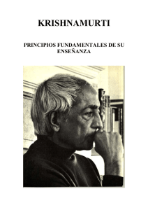 Jiddu Krishnamurti - Principios fundamentales de su enseñanza